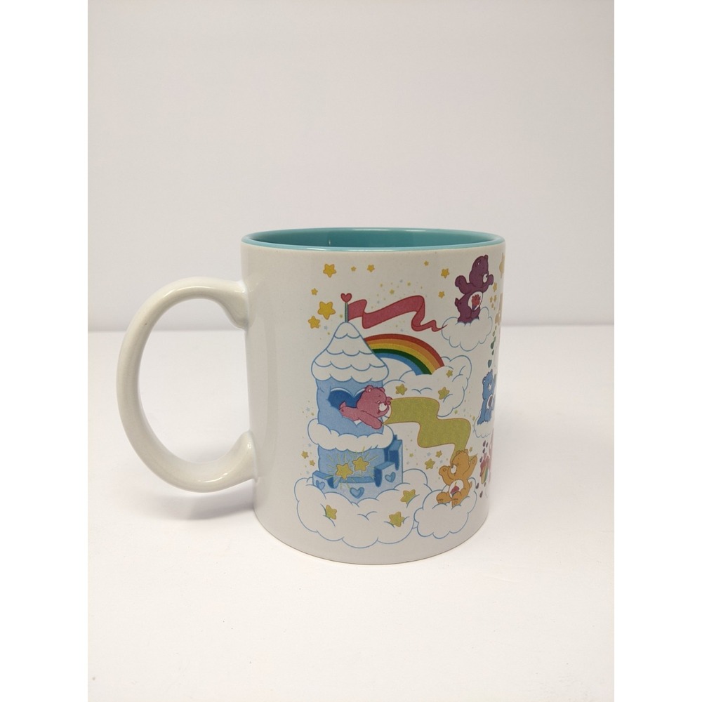 Care Bears 2023 Ceramic Coffee Mug 20 oz‎ Rainbow Castle Blue Interior